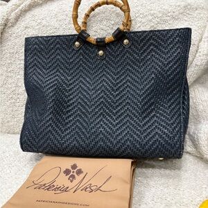 Patricia Nash Black Woven Tote Bag